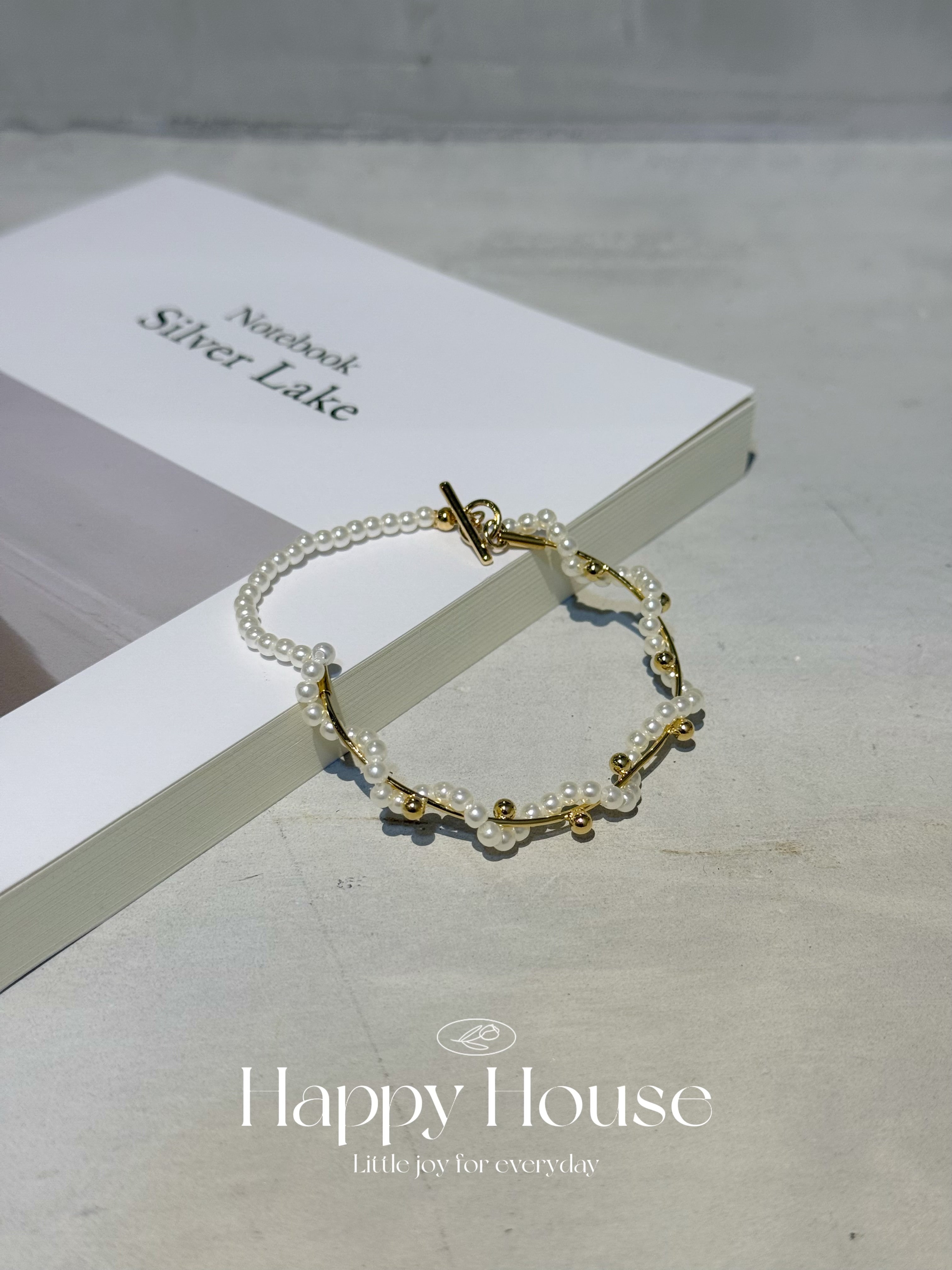 波浪珍珠手鏈￼￼