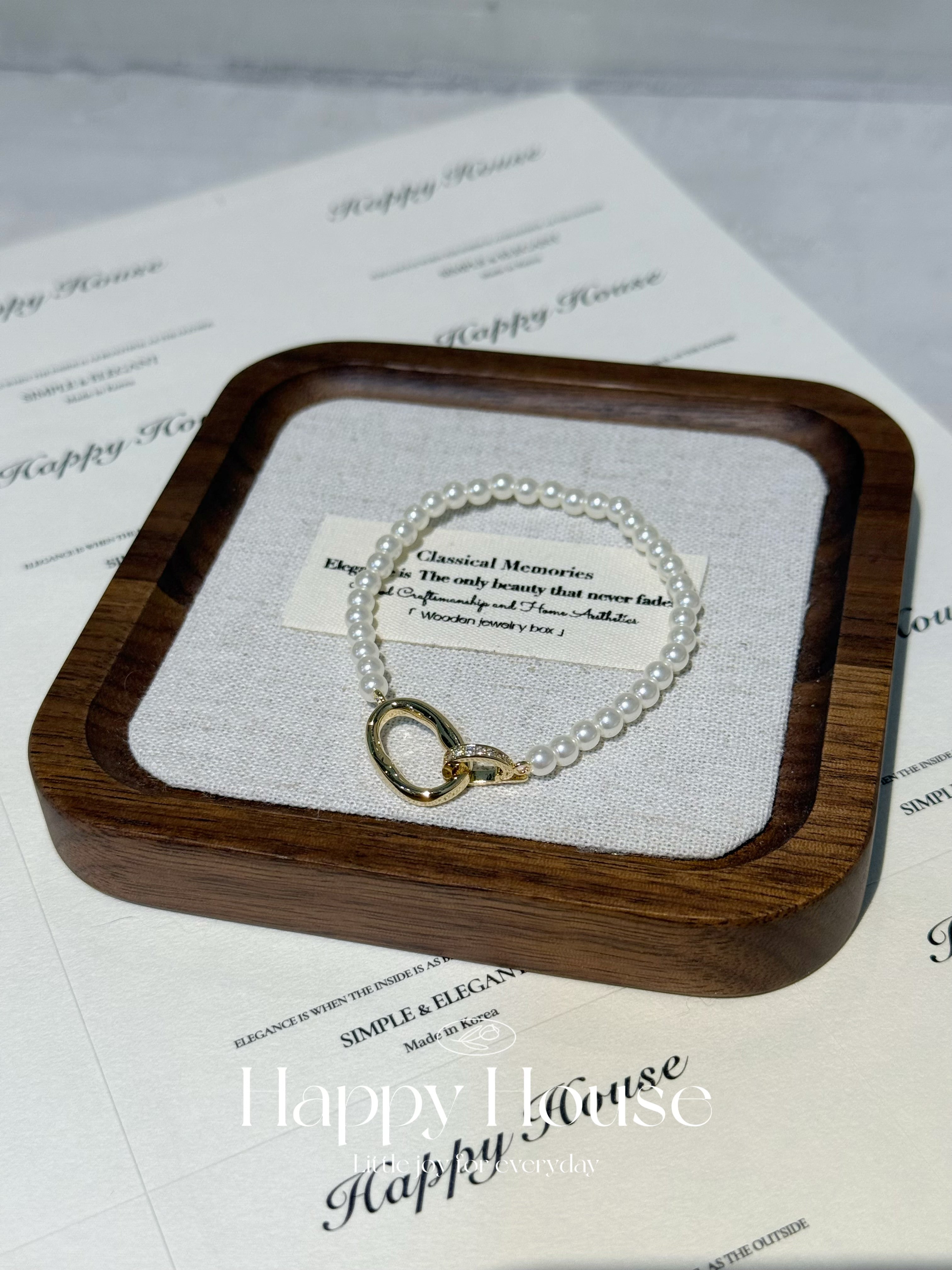 不規則圓形珍珠手鏈