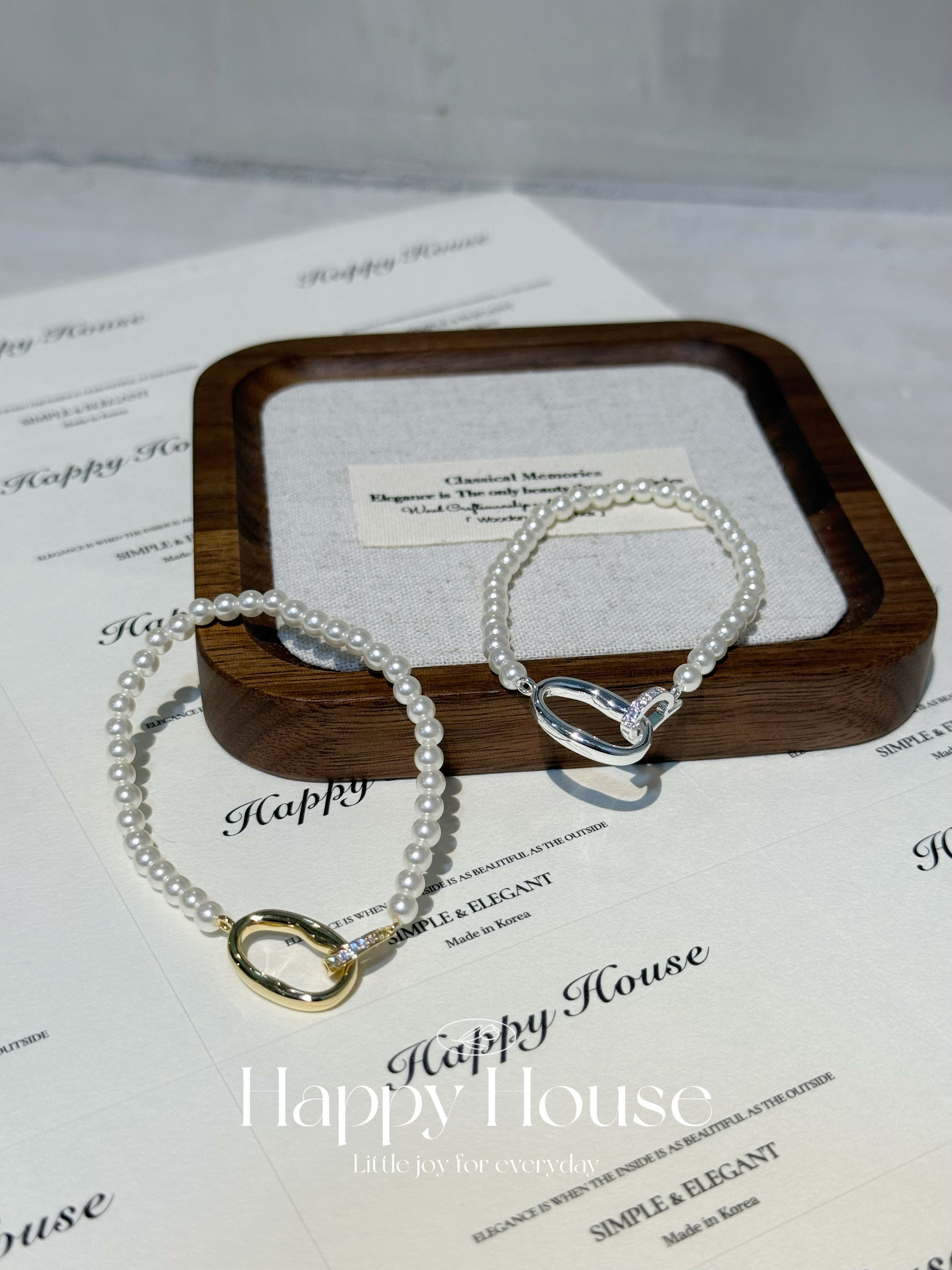 不規則圓形珍珠手鏈