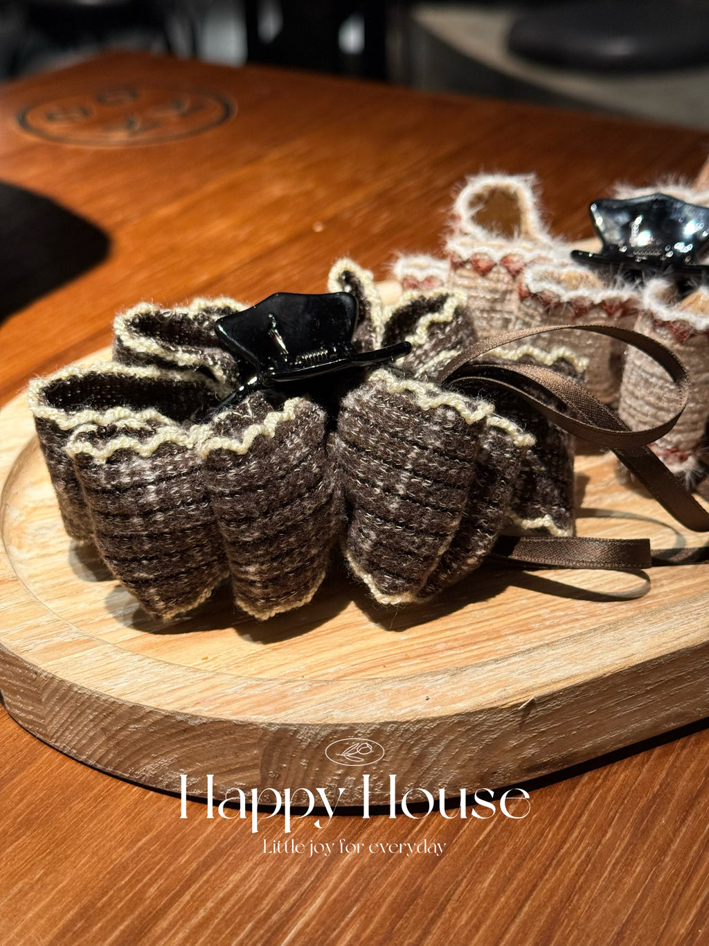 韓國三色tweed料抓夾