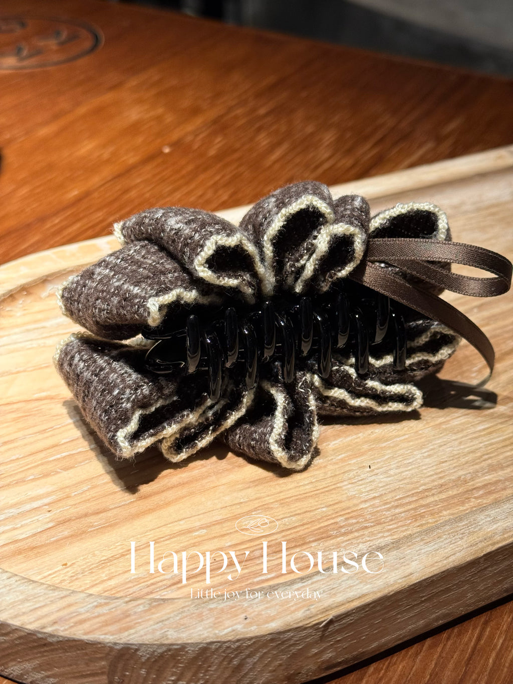 韓國三色tweed料抓夾