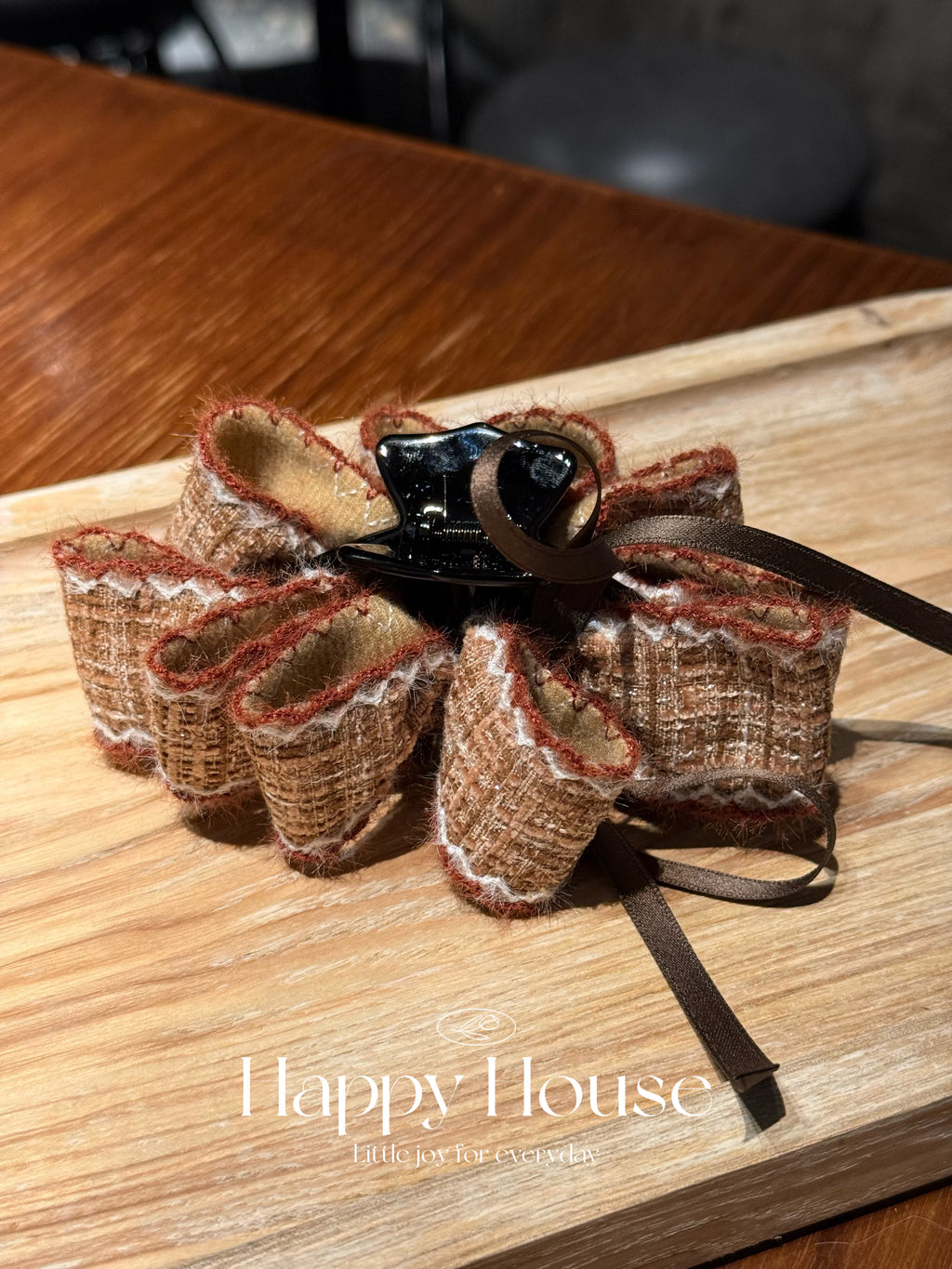 韓國三色tweed料抓夾