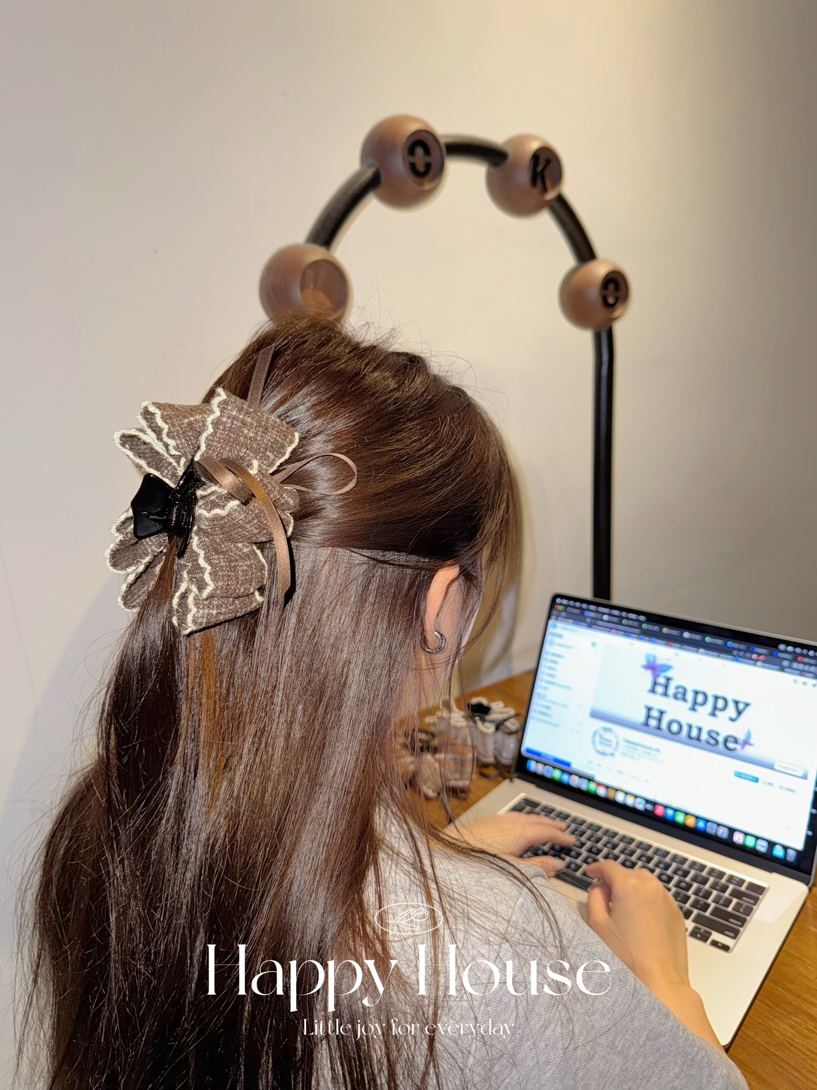 韓國三色tweed料抓夾