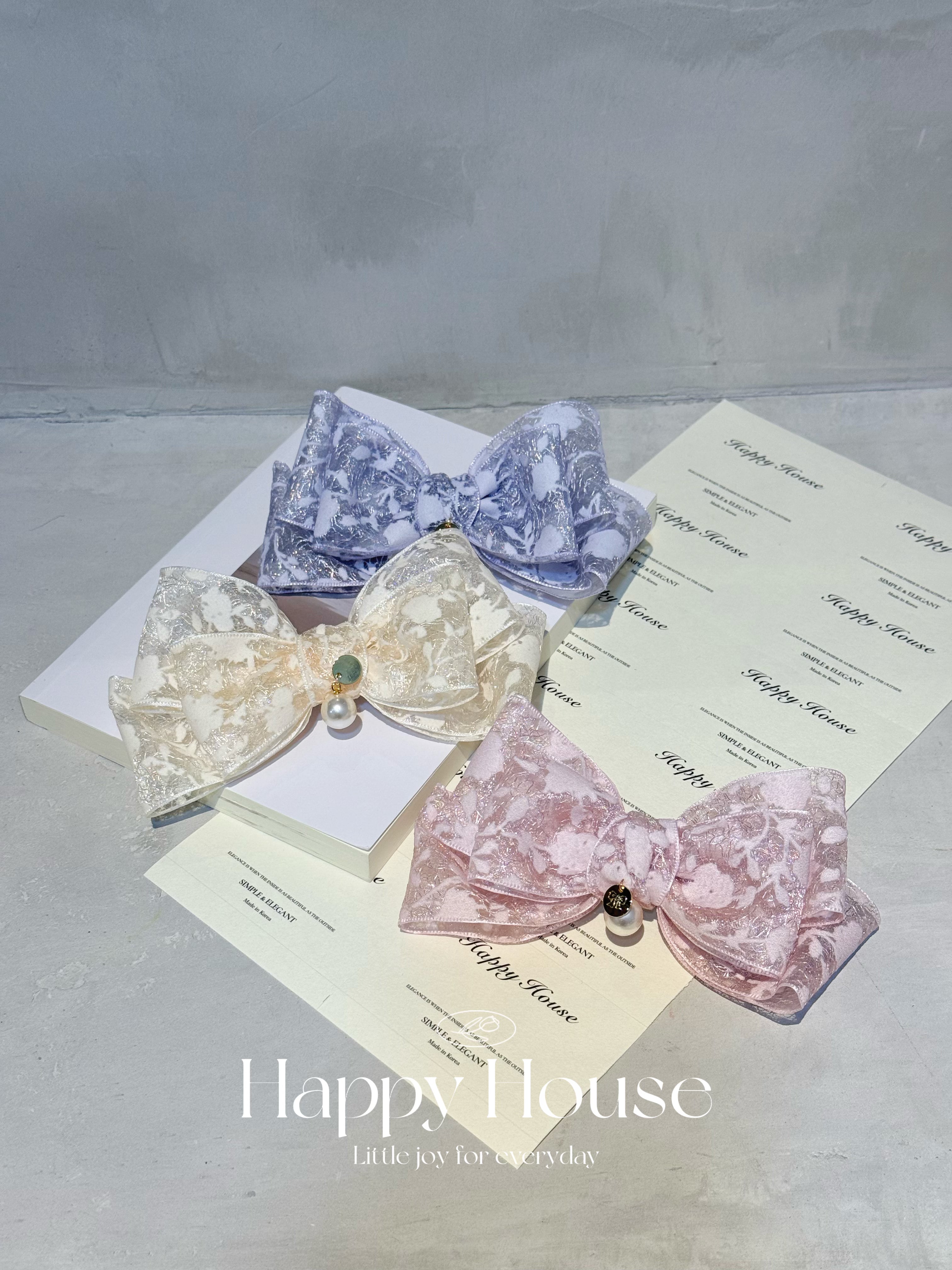 蕾絲蝴蝶結彈弓夾