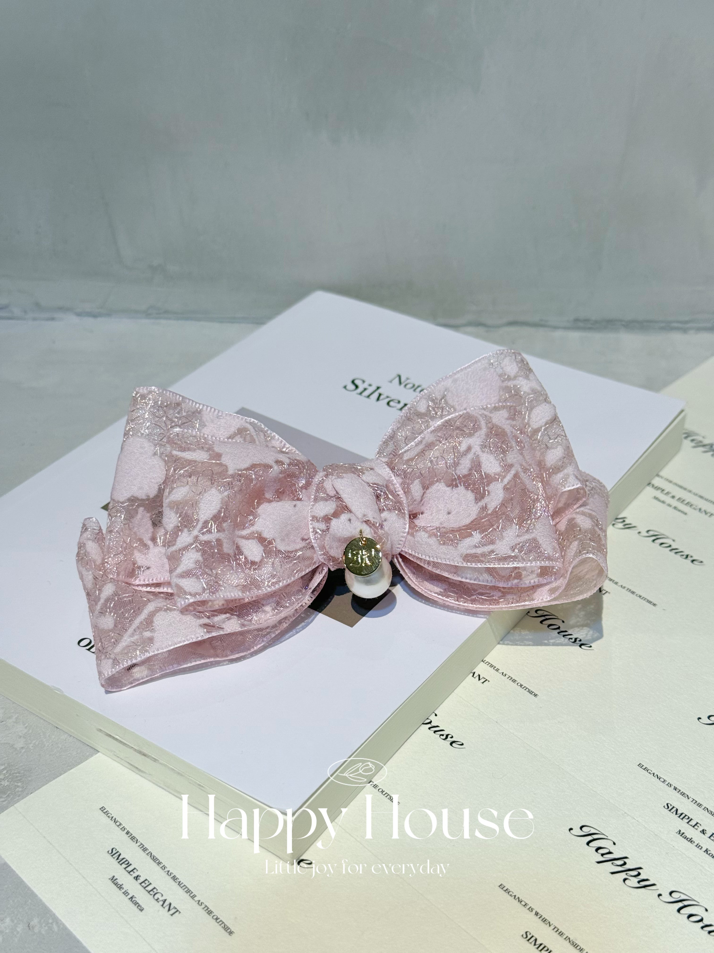 蕾絲蝴蝶結彈弓夾