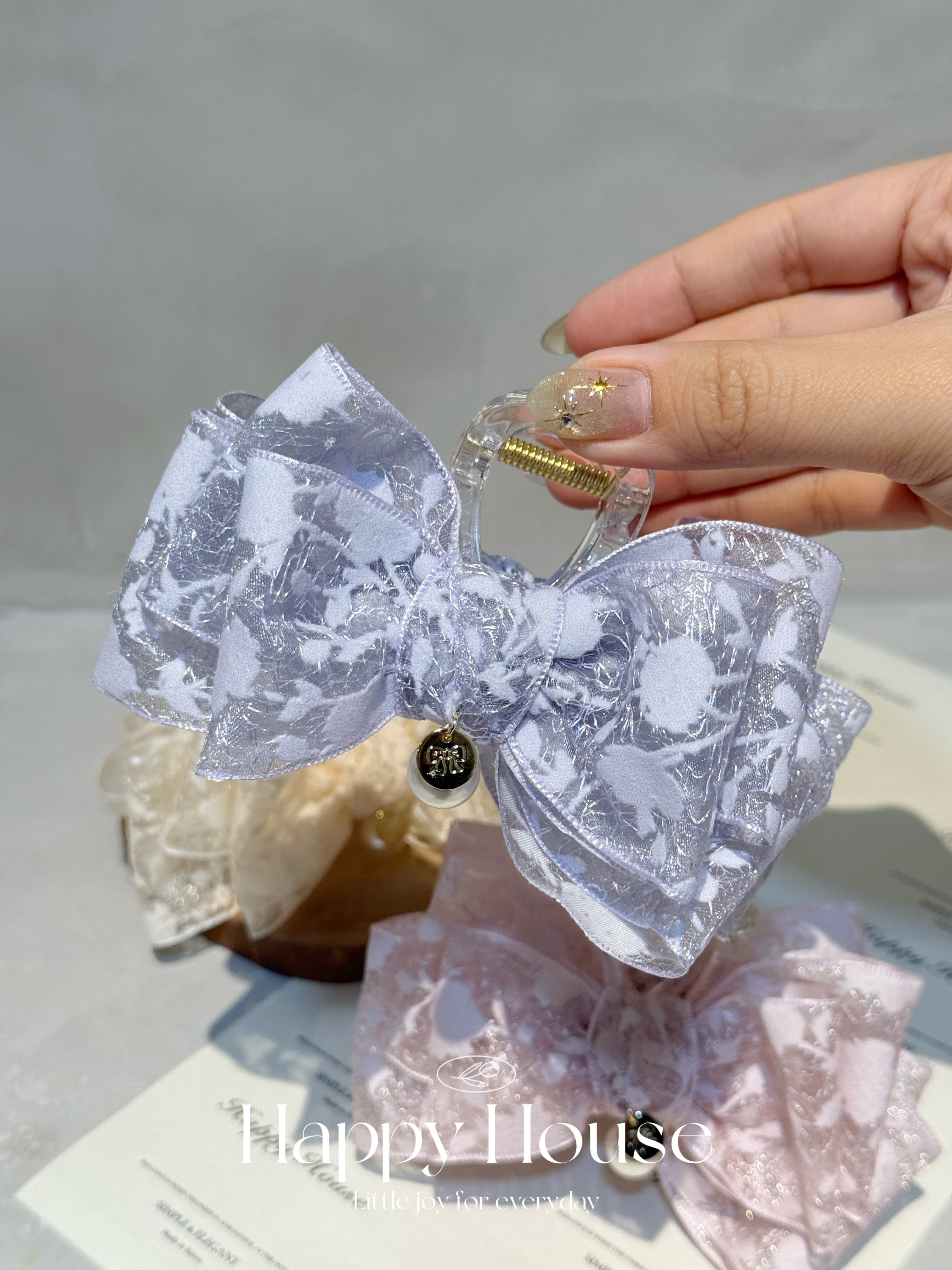 蕾絲花紋蝴蝶結抓夾