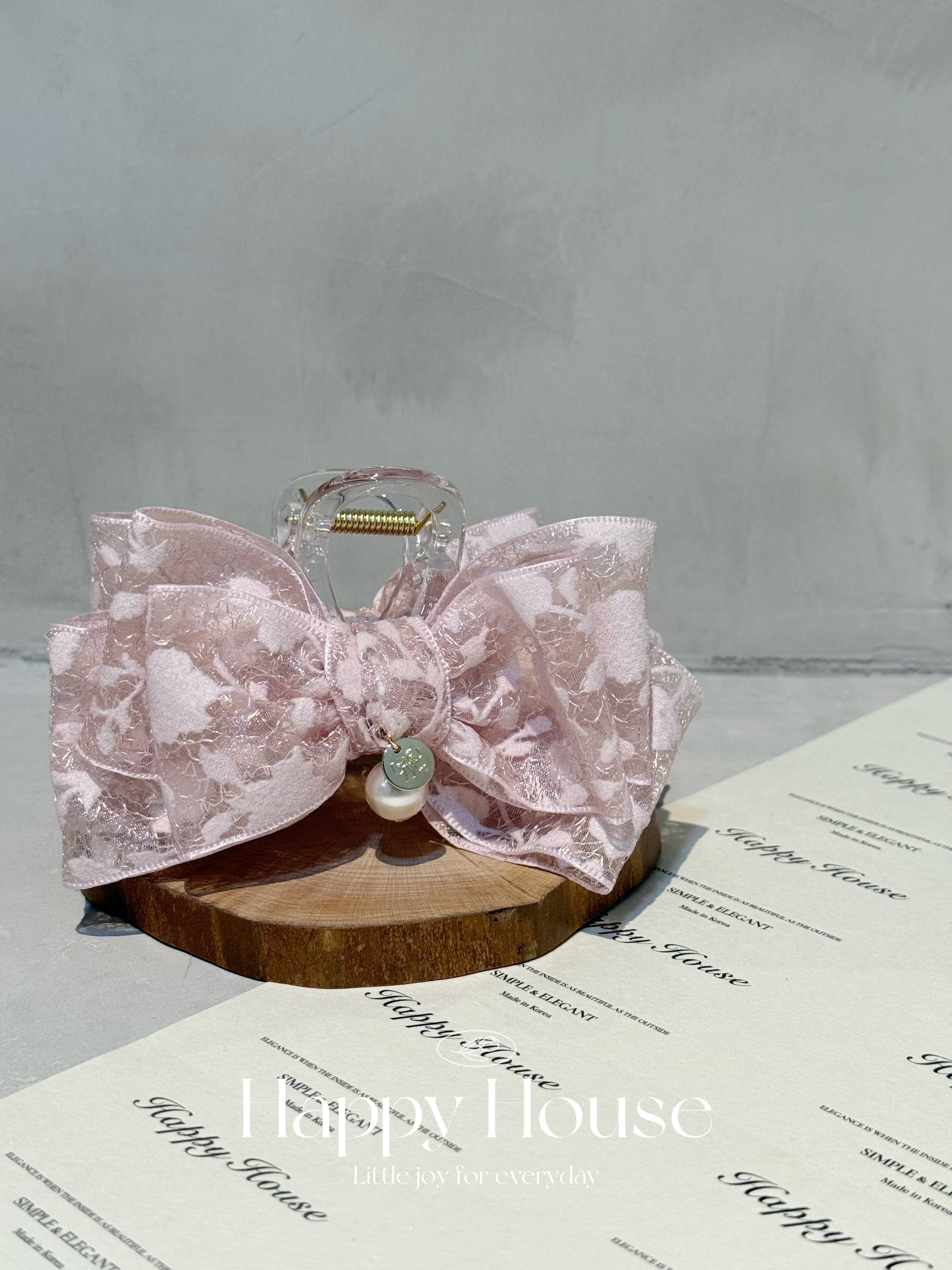 蕾絲花紋蝴蝶結抓夾