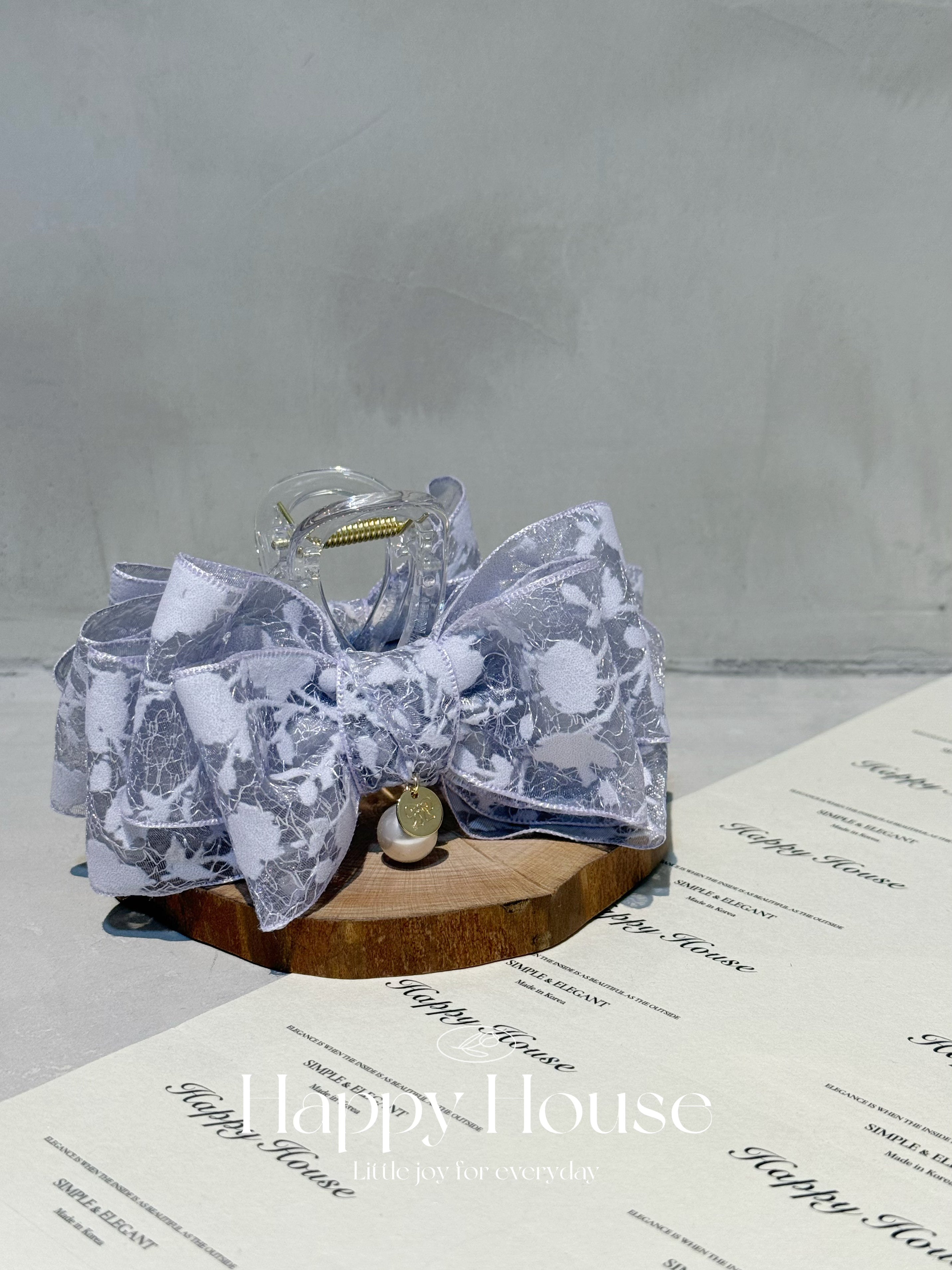 蕾絲花紋蝴蝶結抓夾