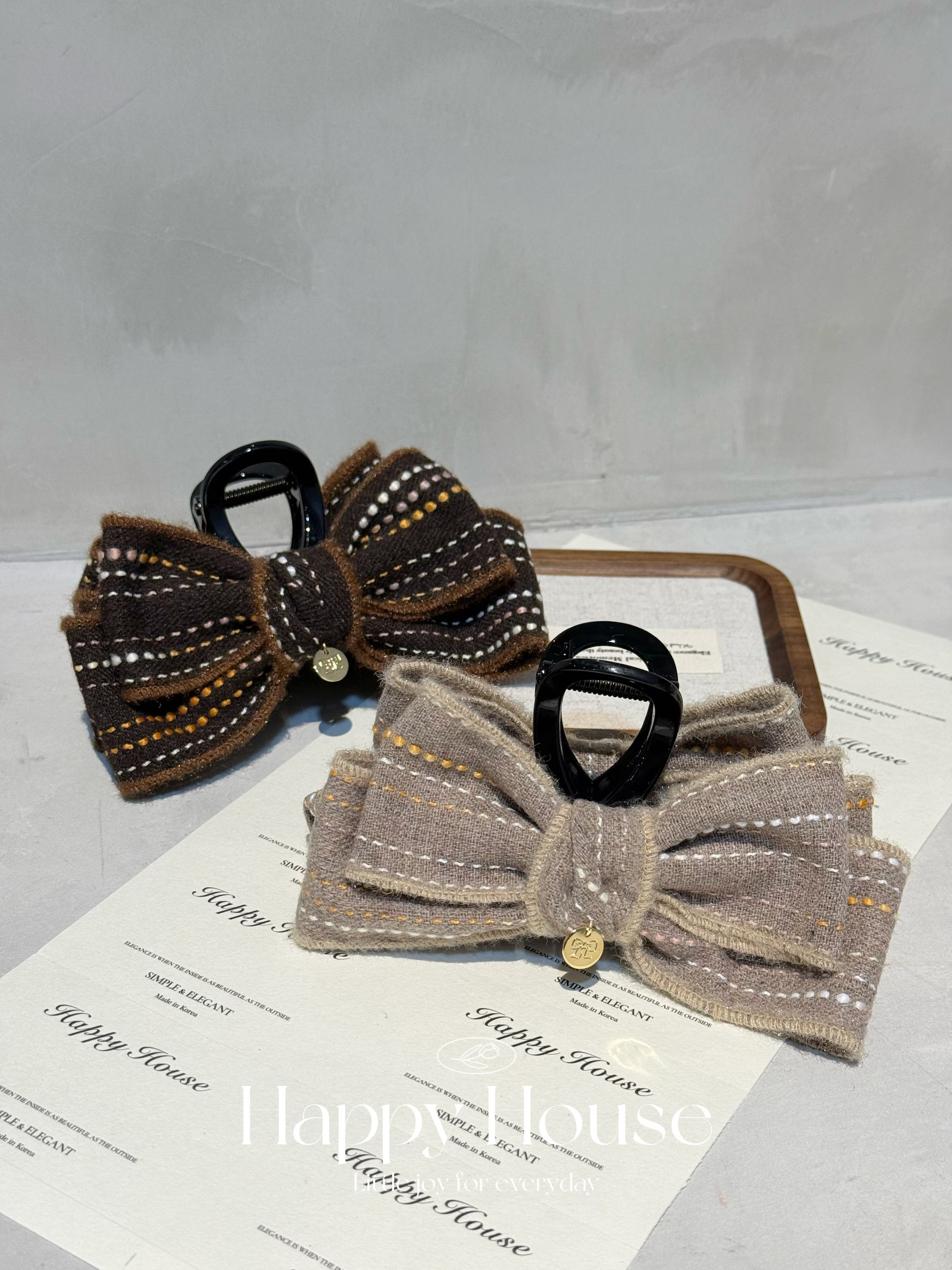 明線蝴蝶結抓夾