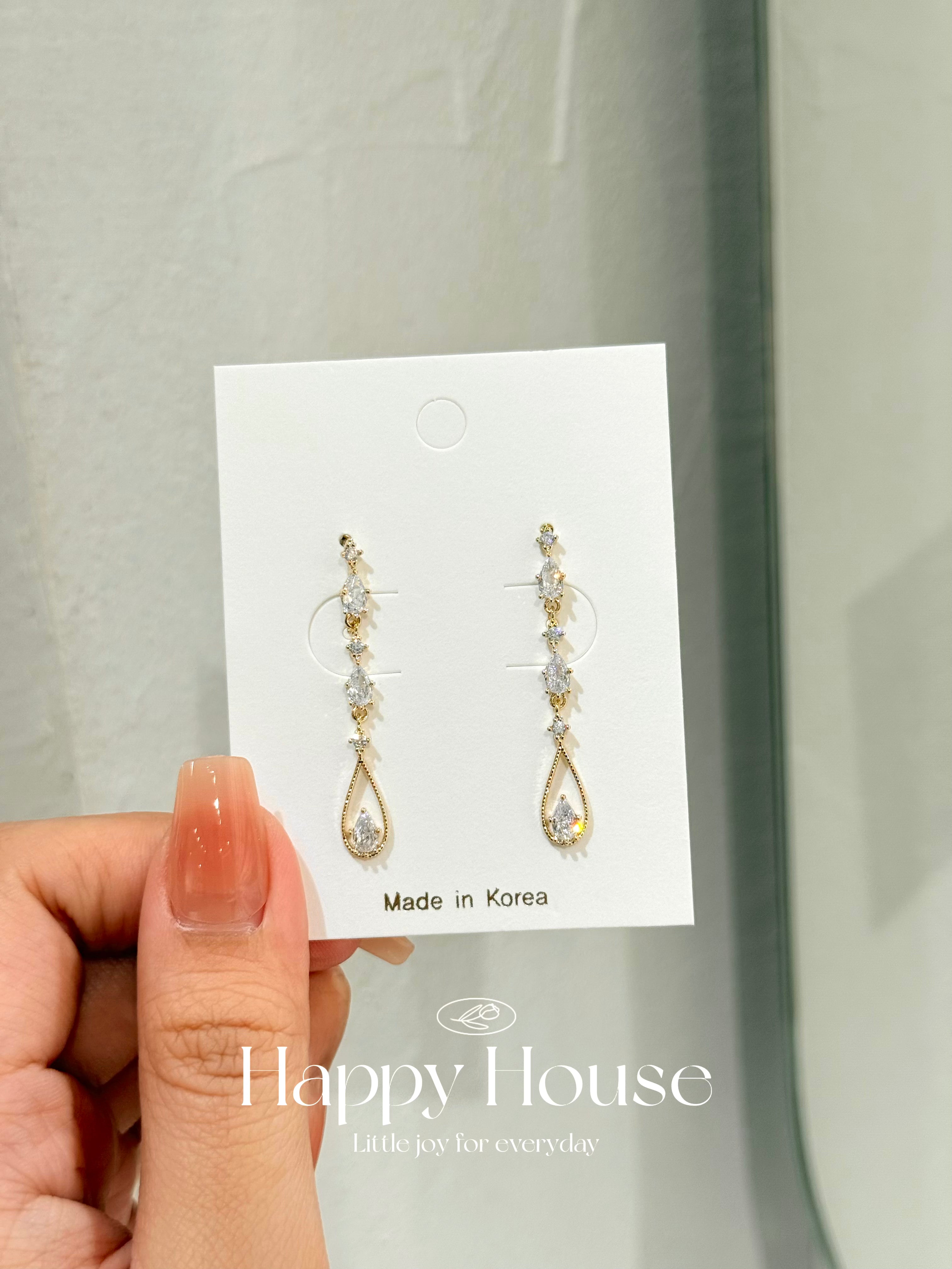 Crystal raindrop earrings