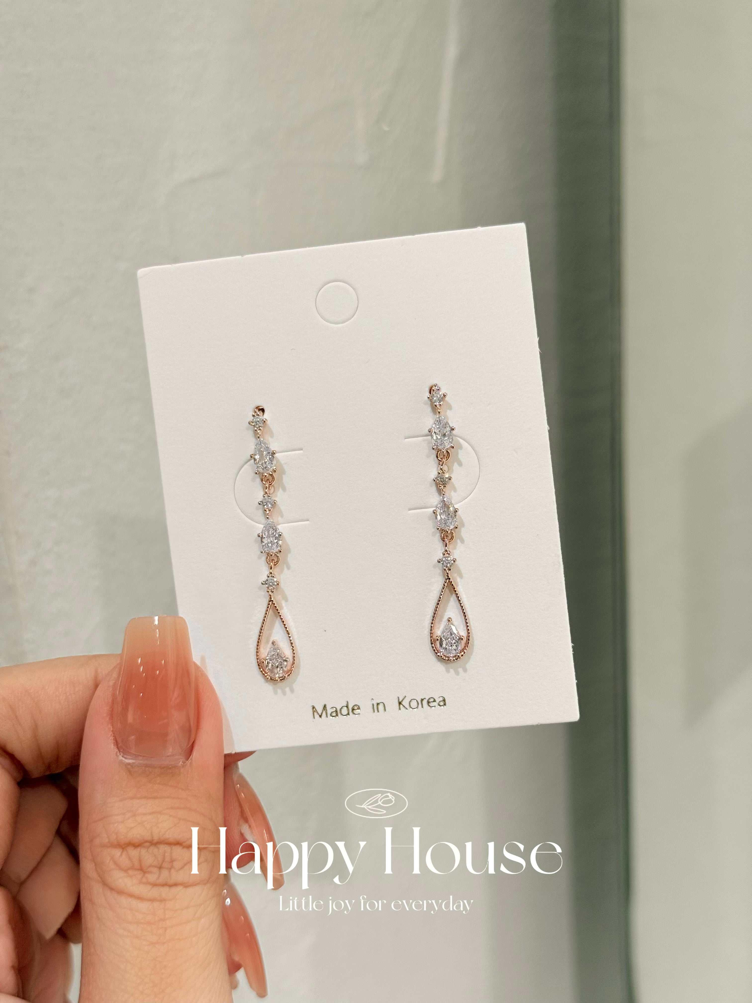 Crystal raindrop earrings