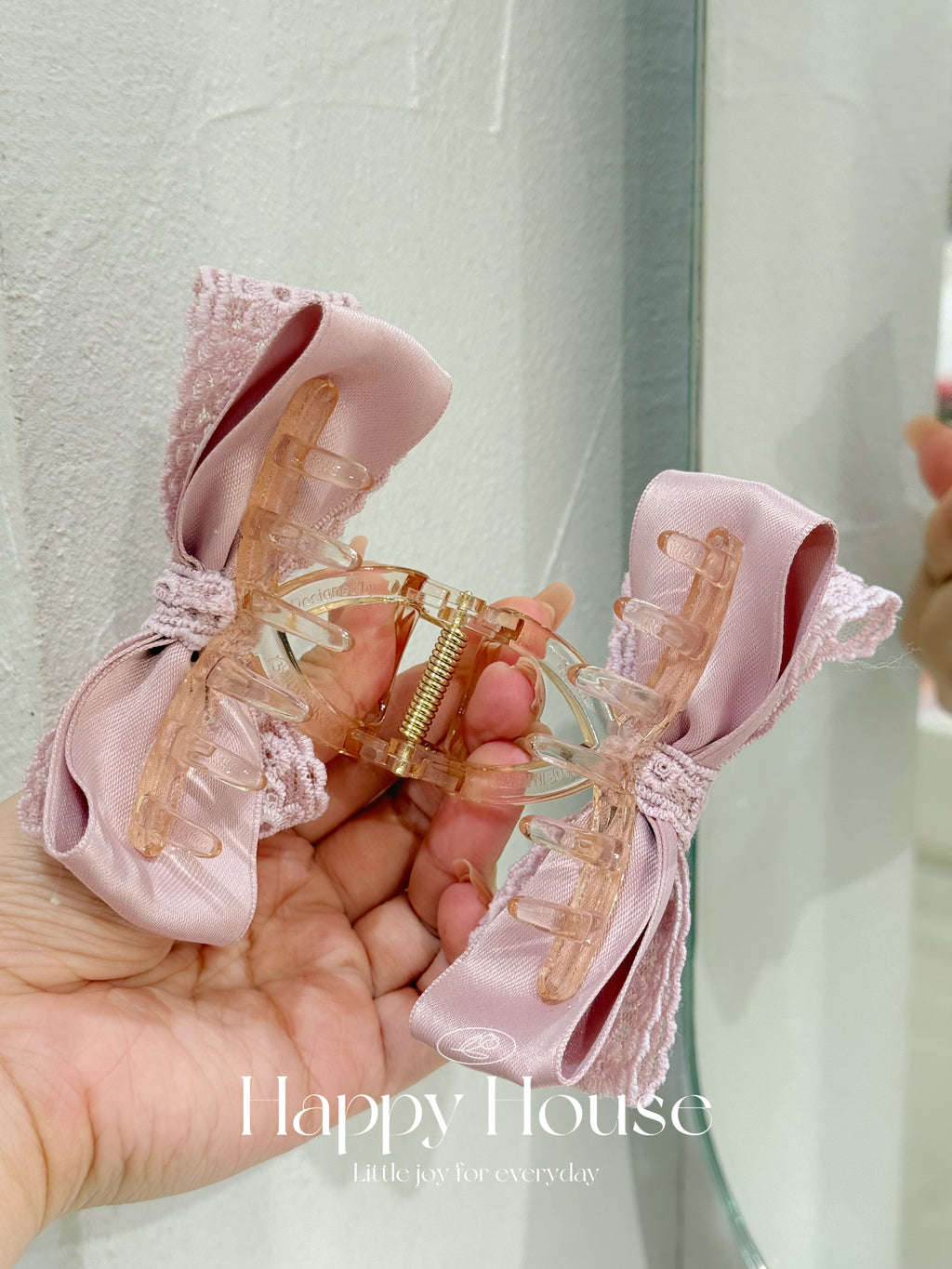 4色lace蝴蝶結抓夾
